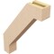 Ekena Millwork 3-inch W x 14-inch D x 18-inch H Burlington Rough Cedar Woodgrain TimberThane Knee Brace, Primed BRCUR03X14X18BURRCPR - alternate 5